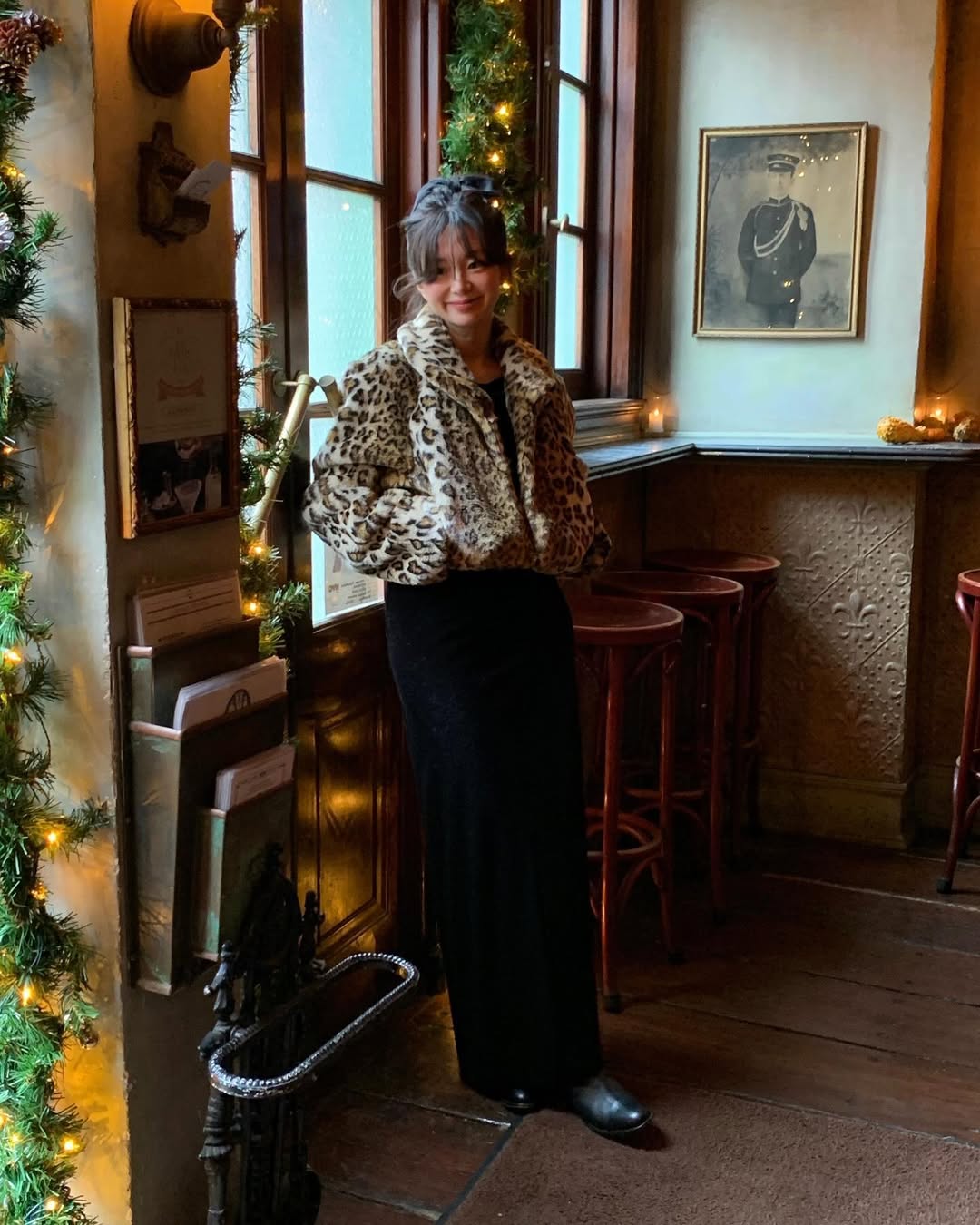 áo lông xù tiết da báo