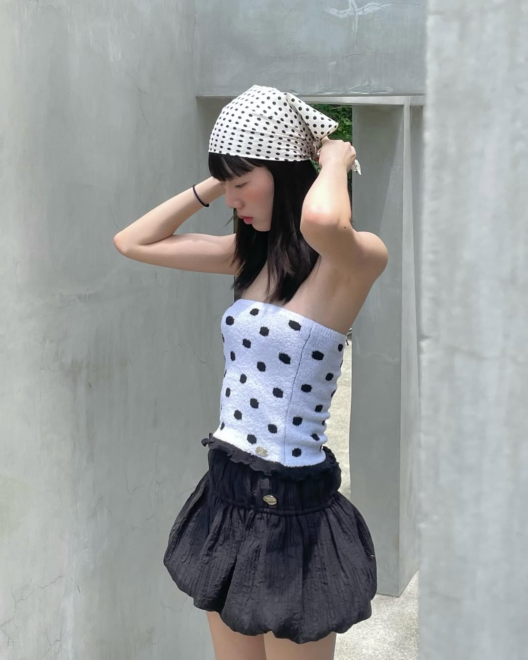 nuanearr áo ống phối váy bí 