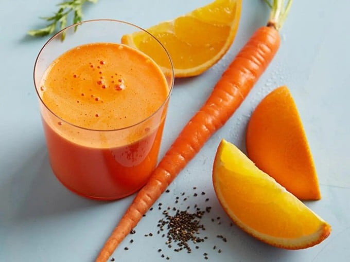 nước ép carrot và cam