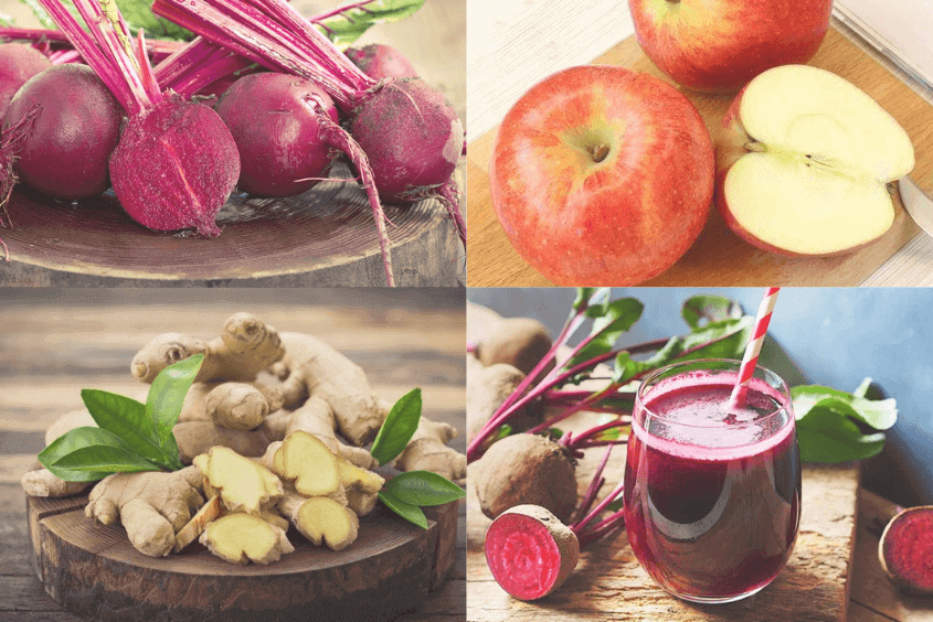 nước ép củ dền, táo bổ dưỡng