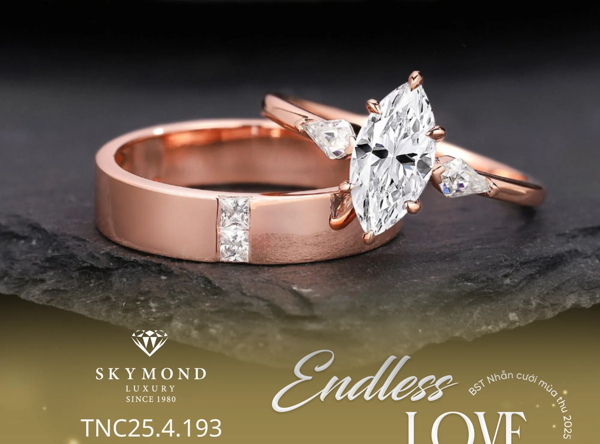 Nhẫn cưới vàng hồng: Xu hướng trang sức lãng mạn nhất năm 2026